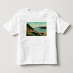 Juneau, Alaska Town View with Treadwell Mine in Toddler T-Shirt