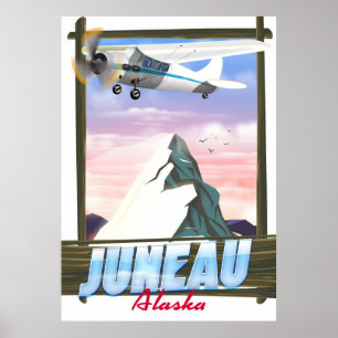 Juneau Alaska travel poster