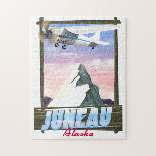 Juneau Alaska travel poster Jigsaw Puzzle (Vertical)