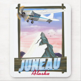 Juneau Alaska travel poster Mouse Pad