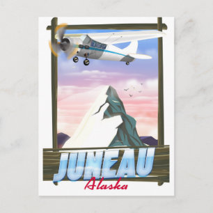 Juneau Alaska travel poster Postcard