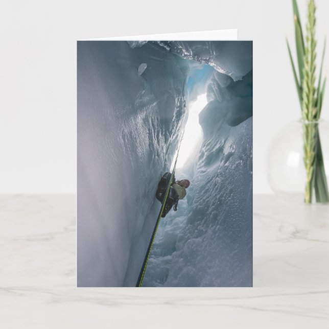 Juneau Icefield Crevasse (Blank Inside) Card (Front)