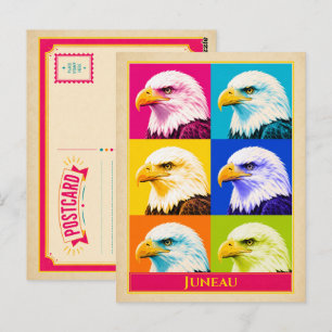 Juneau Postcard Alaska Bald Eagle Vintage