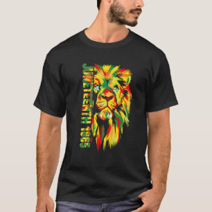 Junenth African American Black Lion 1865 King T-Shirt