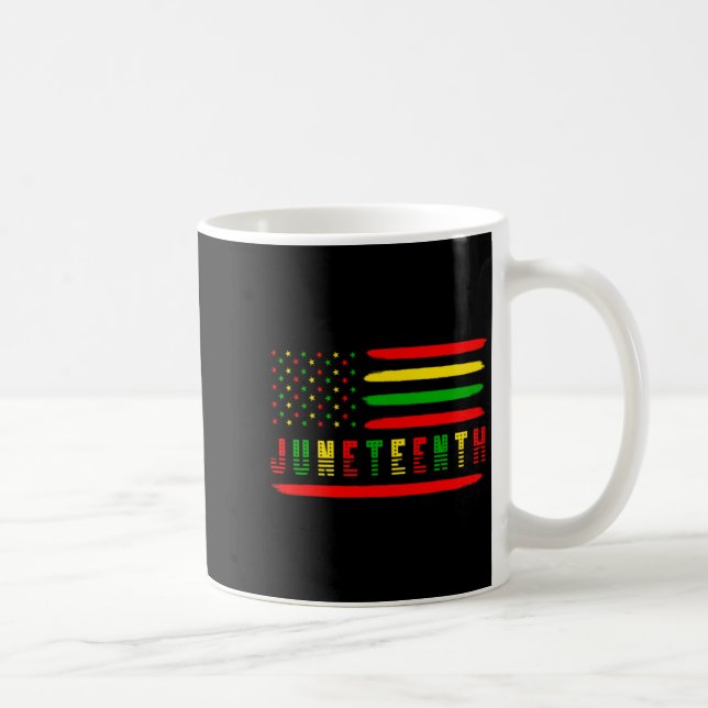 junenth afro american flag melanin black pride coffee mug (Right)