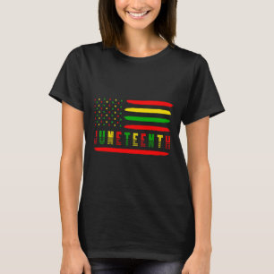 junenth afro american flag melanin black pride T-Shirt