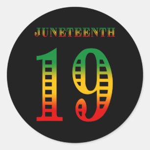 Junenth Ancestors Black African American June 19 G Classic Round Sticker
