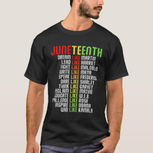 Junenth Dream Like Leaders Black T-Shirt
