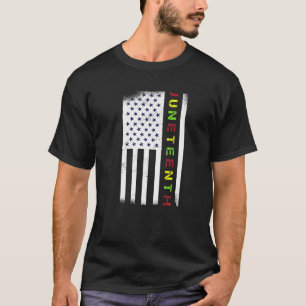 Junenth Emancipation July 4 Flag 1865 Ancestors T-Shirt