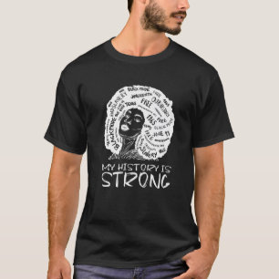Junenth My History Is Strong Freedom 1865 Black Wo T-Shirt