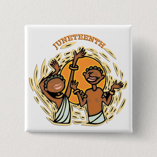 Juneteenth 15 Cm Square Badge (Front)