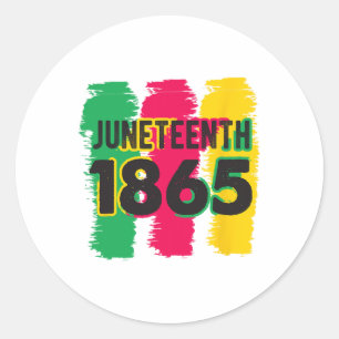 Juneteenth 1865 1  classic round sticker
