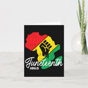 Juneteenth 1865 Africa Fist Black Pride Men Women  Card
