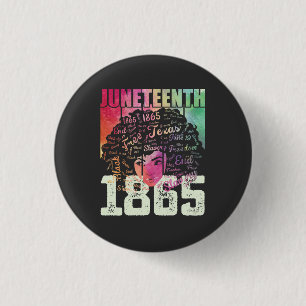 Juneteenth 1865 African American Black Freedom 3 Cm Round Badge