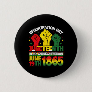 Juneteenth 1865 African American Black Freedom Men 6 Cm Round Badge