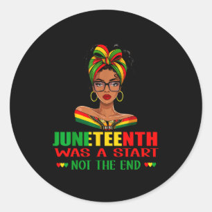 Juneteenth 1865 african american black funny women classic round sticker