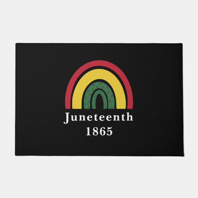 Juneteenth 1865 African American Black History Doormat (Front)