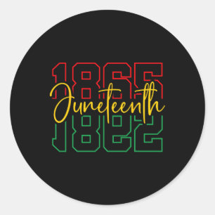 Juneteenth 1865 African American Black History Ind Classic Round Sticker