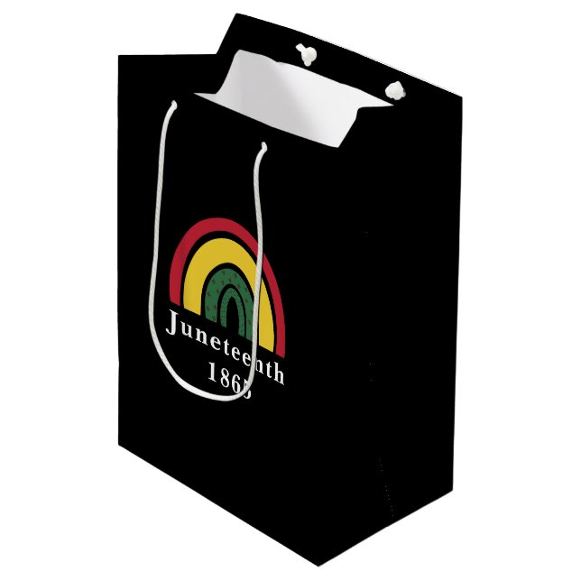 Juneteenth 1865 African American Black History Medium Gift Bag (Front Angled)