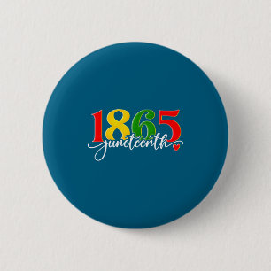 Juneteenth 1865 african american black history men 6 cm round badge