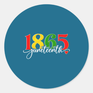 Juneteenth 1865 african american black history men classic round sticker