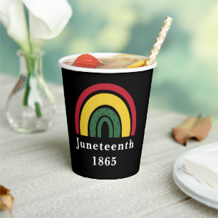 Juneteenth 1865 African American Black History Paper Cups