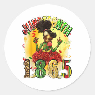 Juneteenth 1865 African American Freedom Black His Classic Round Sticker