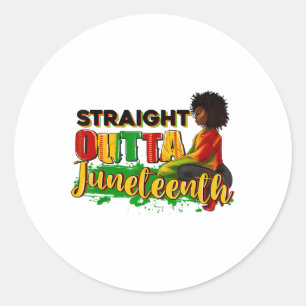 Juneteenth 1865 African American Freedom Black His Classic Round Sticker