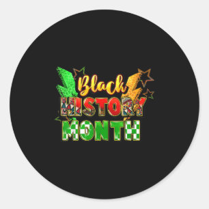 Juneteenth 1865 African American Freedom Black His Classic Round Sticker