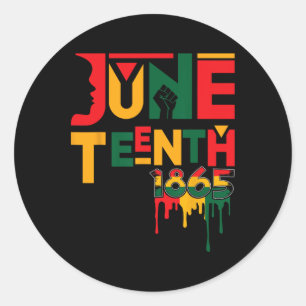 Juneteenth 1865 African American Men Women Freedom Classic Round Sticker
