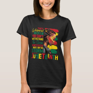 Juneteenth 1865 African Flag Black Queen Afro Wome T-Shirt