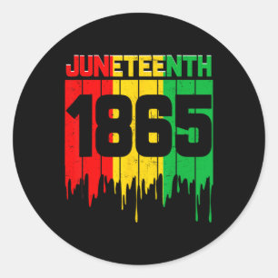 Juneteenth 1865 African Men Women Boy Girl Kid Classic Round Sticker