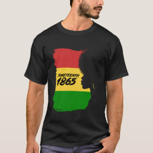 Juneteenth 1865 Afro Woman Black History African A T-Shirt