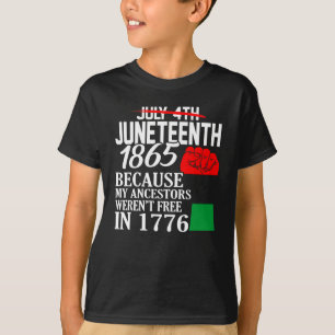 Juneteenth 1865 American Black History Artwork T-Shirt