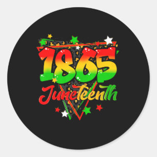 Juneteenth 1865 Ancestors Melanin African Black Wo Classic Round Sticker