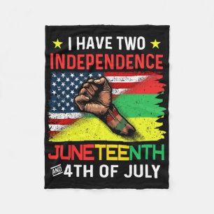 Juneteenth 1865 Black African American Flag Usa 4t Fleece Blanket