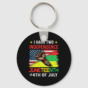 Juneteenth 1865 Black African American Flag Usa 4t Key Ring