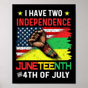 Juneteenth 1865 Black African American Flag Usa 4t Poster