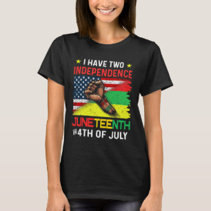 Juneteenth 1865 Black African American Flag Usa 4t T-Shirt