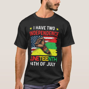 Juneteenth 1865 Black African American Flag Usa 4t T-Shirt