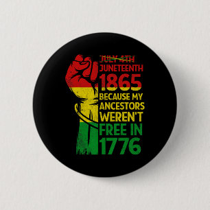 Juneteenth 1865 Black African Patriotic Melanin No 6 Cm Round Badge