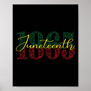 Juneteenth 1865 Black History African American Fre Poster