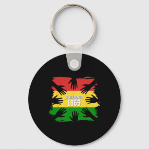 Juneteenth 1865 Black History African American Lib Key Ring