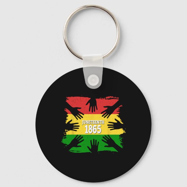Juneteenth 1865 Black History African American Lib Key Ring (Front)