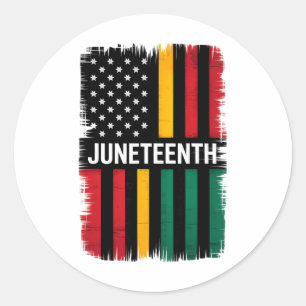 Juneteenth 1865 Black History African American Pri Classic Round Sticker