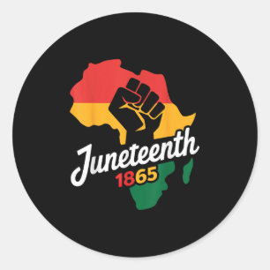 Juneteenth 1865 Black History Afro American Africa Classic Round Sticker