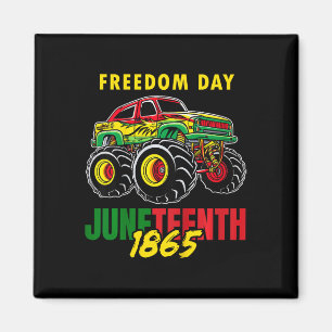 Juneteenth 1865 Black History Boys Tee Monster Tru Magnet