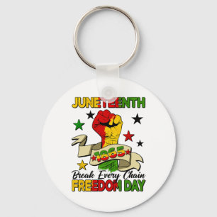 Juneteenth 1865 Black History Break Every Chain Fr Key Ring
