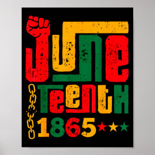 Juneteenth 1865 black history freedom pride poster