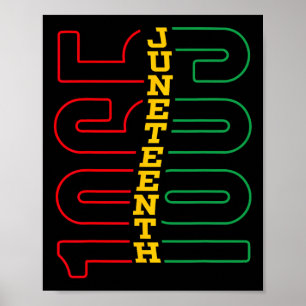 Juneteenth 1865 Black History Month African Americ Poster
